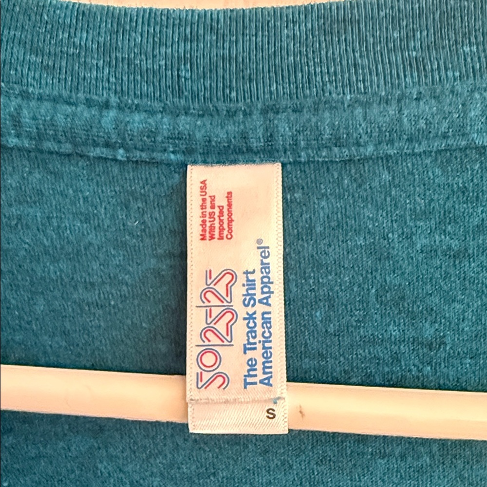 American Apparel Teal V-Neck - Picture 2 of 3
